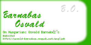 barnabas osvald business card